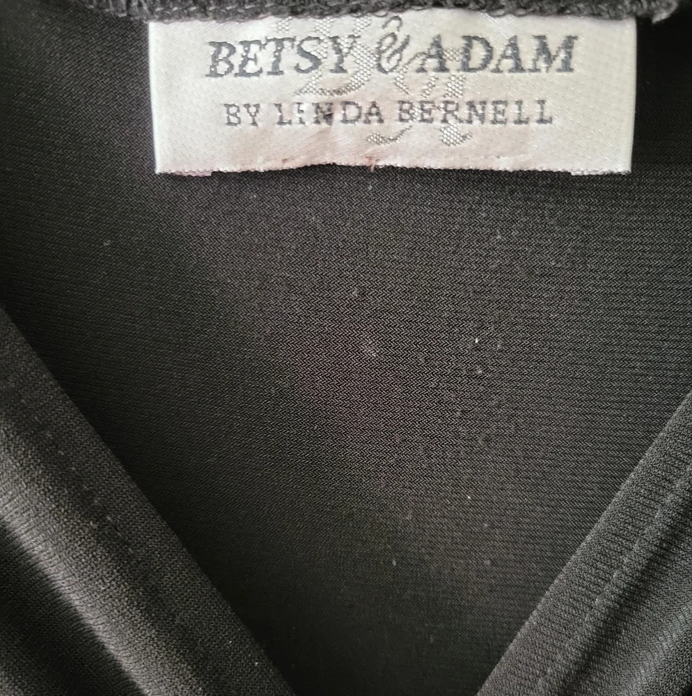 Betsy & adam black event dress medium shirt dinner wedding guest dress